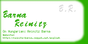 barna reinitz business card